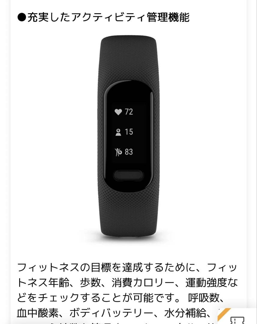ヴィヴォスマート5 vivosmart 5 Black Lサイズ　男女　美品