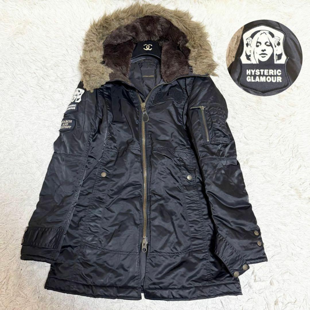美品/希少✨ヒステリックグラマー ヒスガールワッペン ミリタリージャケット 黒