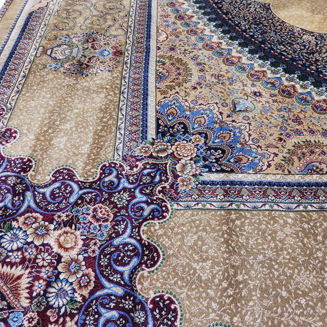 Y3142 イラン製 ハンド&マシン カーペット 絨毯 296×199㎝