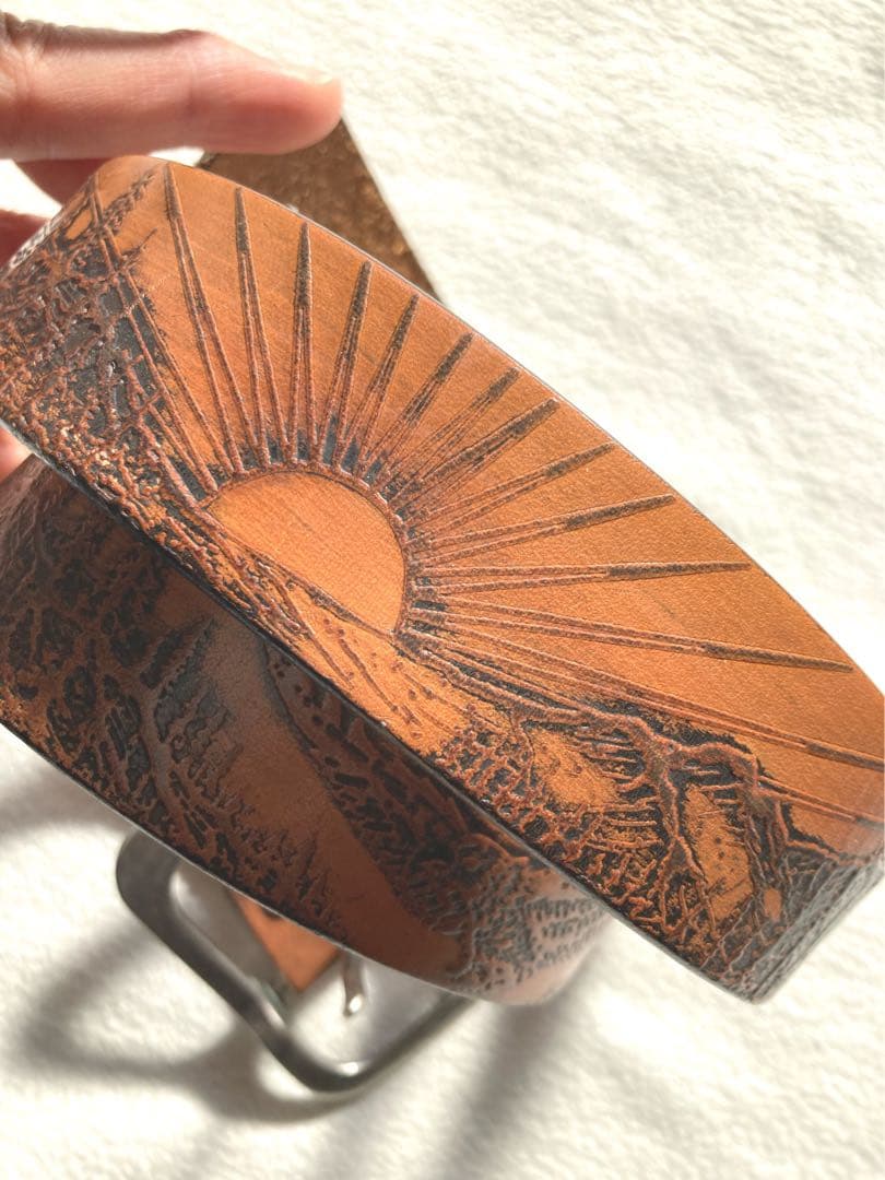 RRL イーグル　マウンテン　カウレザーベルト　ブラウン　サイズW34 USA製