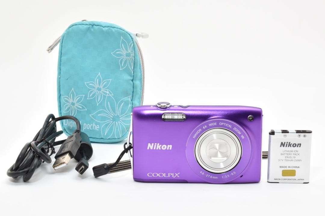 【美品】Nikon COOLPIX S3300 パープル　動作確認済