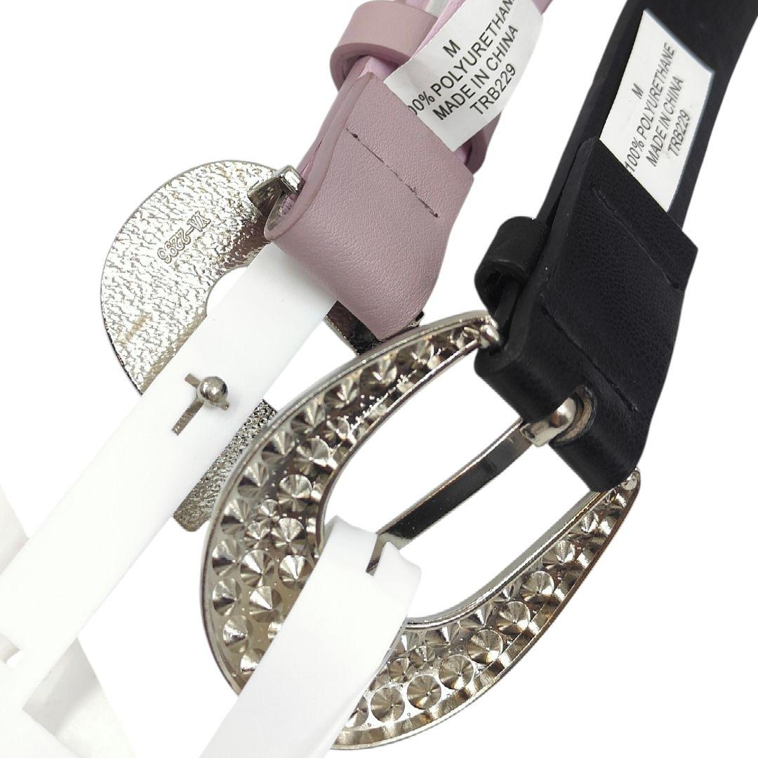 【2本セット】トゥルーレリジョン ホースシューバックルベルト ラインストーン