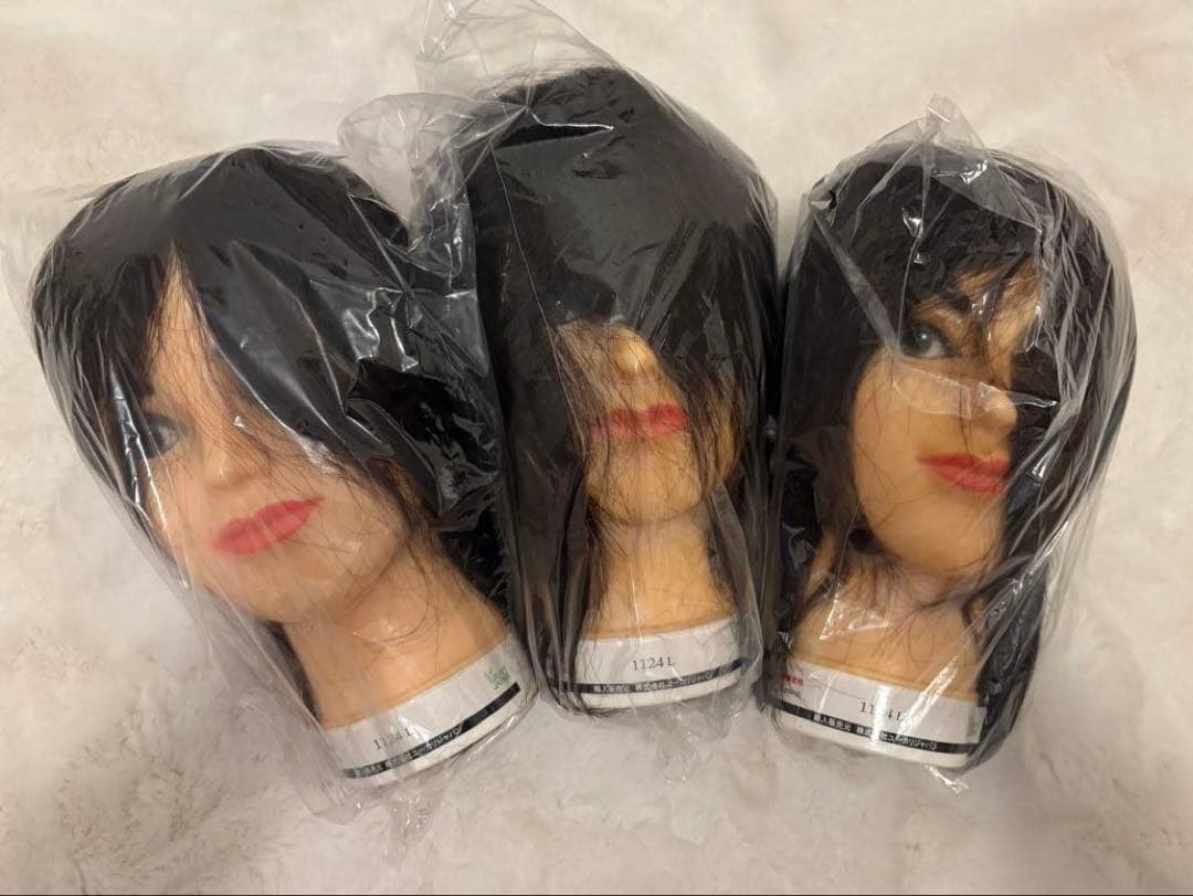 美容師国家試験 練習用カットウィッグ 3個セット