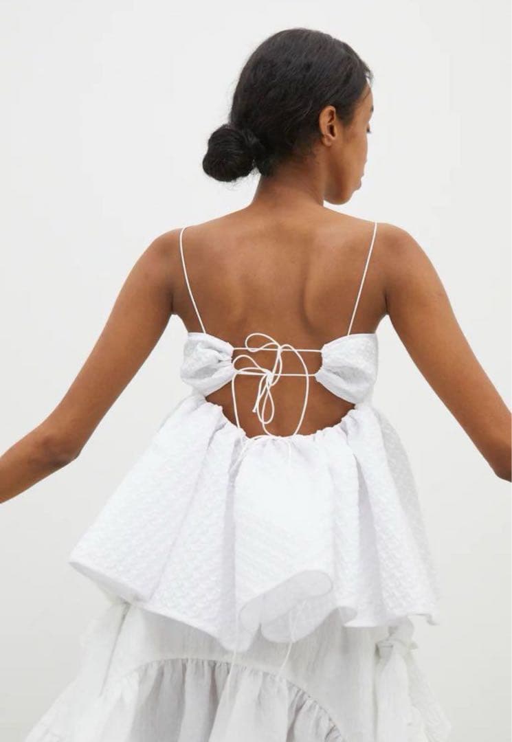 cecilie bahnsen selena top キャミ 白 UK6