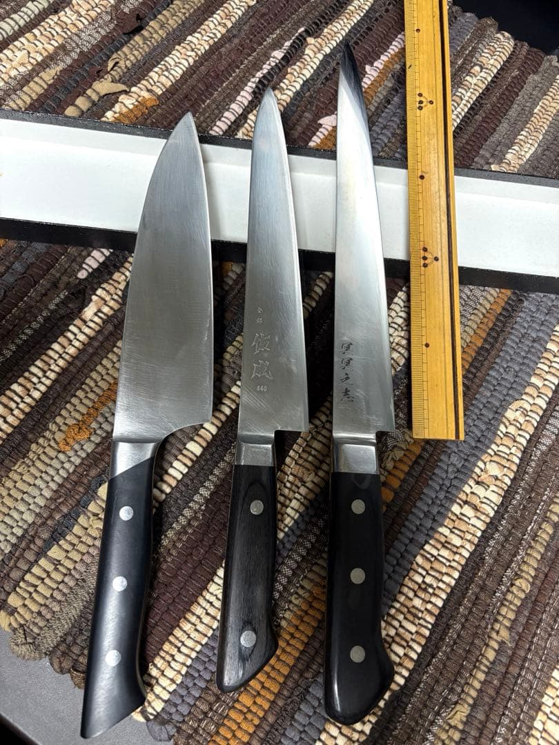 包丁セット 3本 祐成とツヴィリングディプロム　筋引き　牛刀が２本
