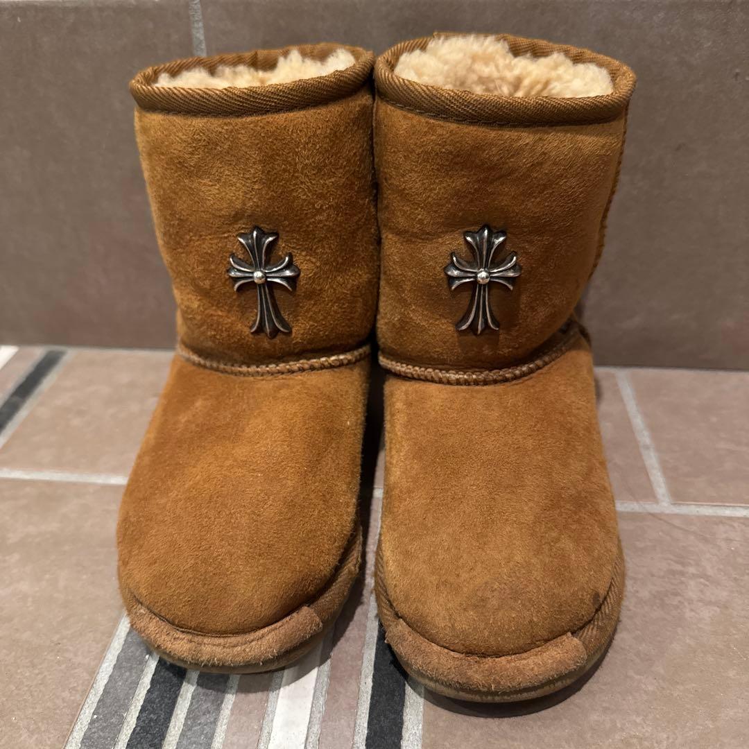 超希少！クロムハーツ✖️uggコラボ　アグ　ムートンブーツ　キャメル17cm