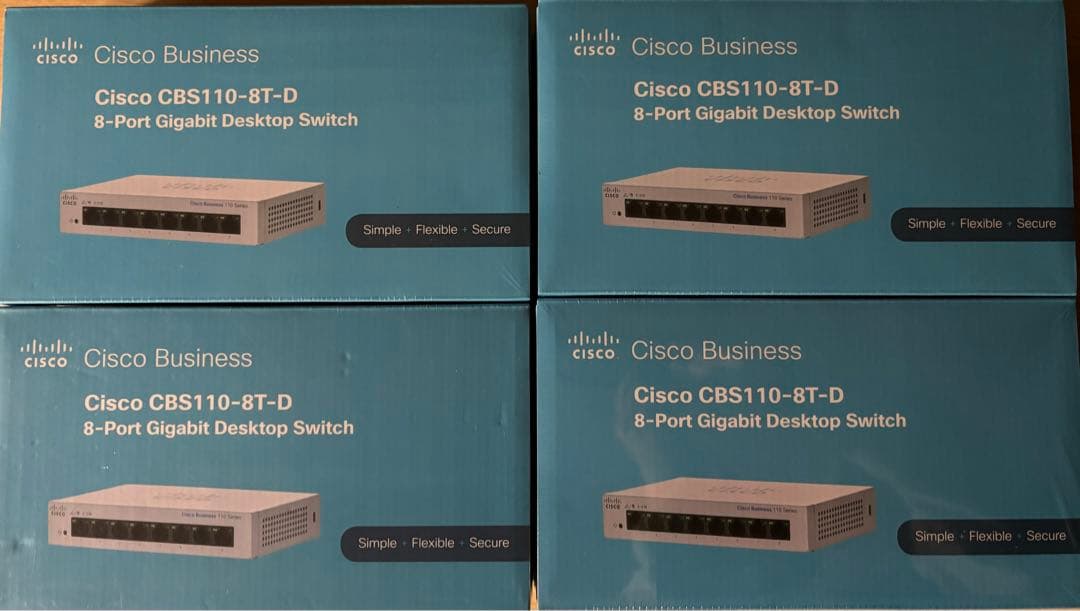 Cisco CBS110-8T-D 4台セット8ポートスイッチ