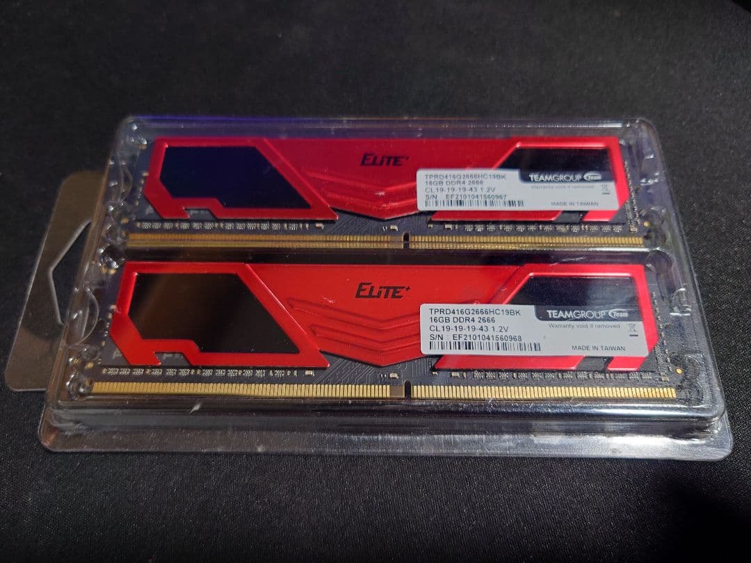 メモリ DDR4 2666MHz 32GB (16GBx2枚) デスクトップ用