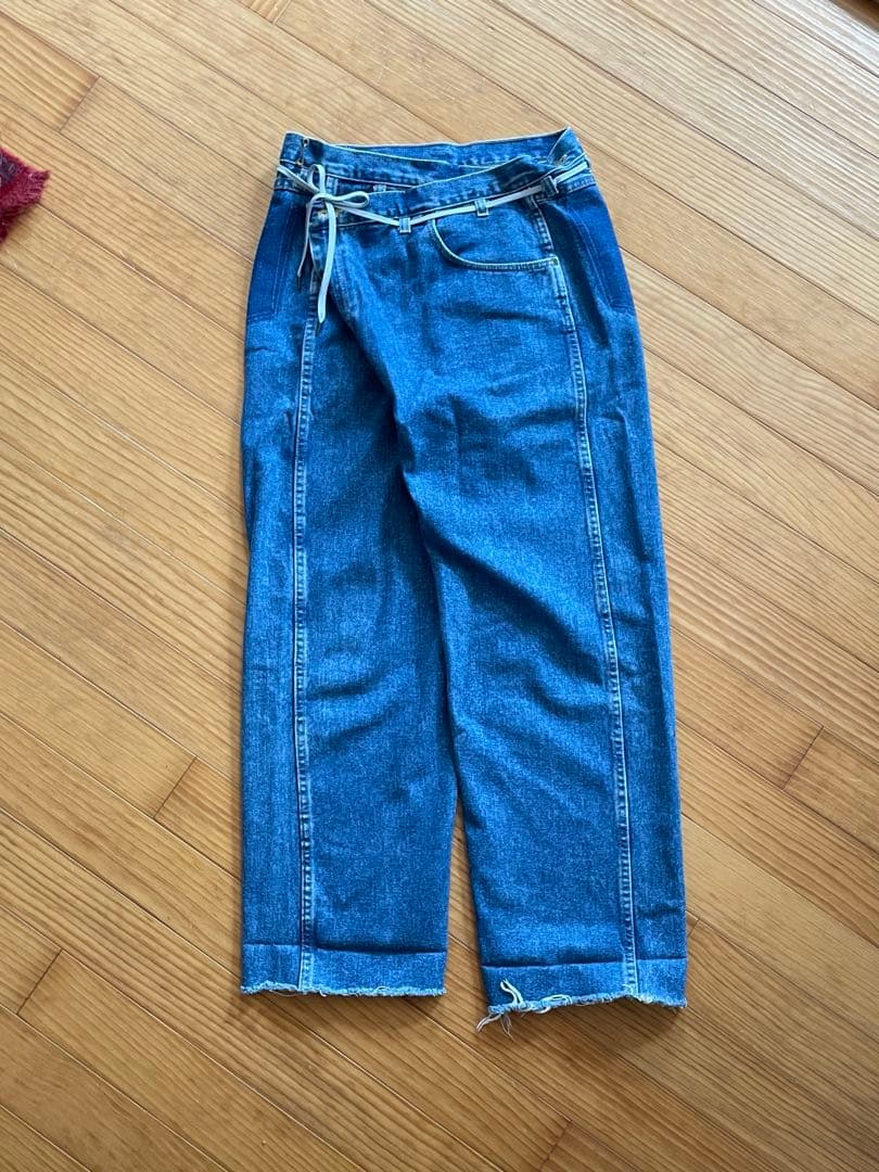 最値下げ！MAISON EUREKAエウレカ青デニム ハイウエスト カットオフ