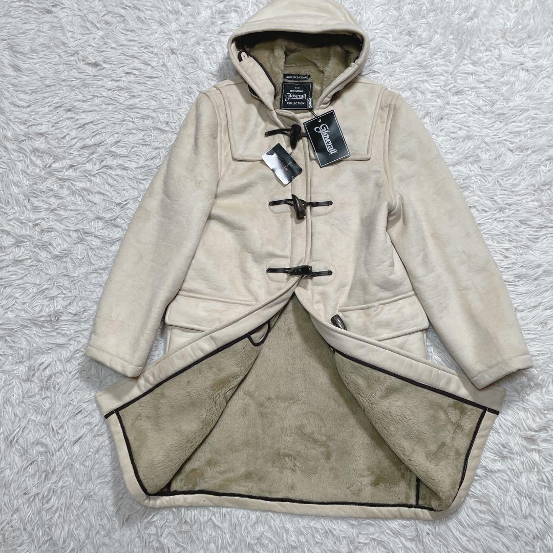 新品　グローバーオール×ナノユニバース　フェイクムートンダッフル　ホワイト　M