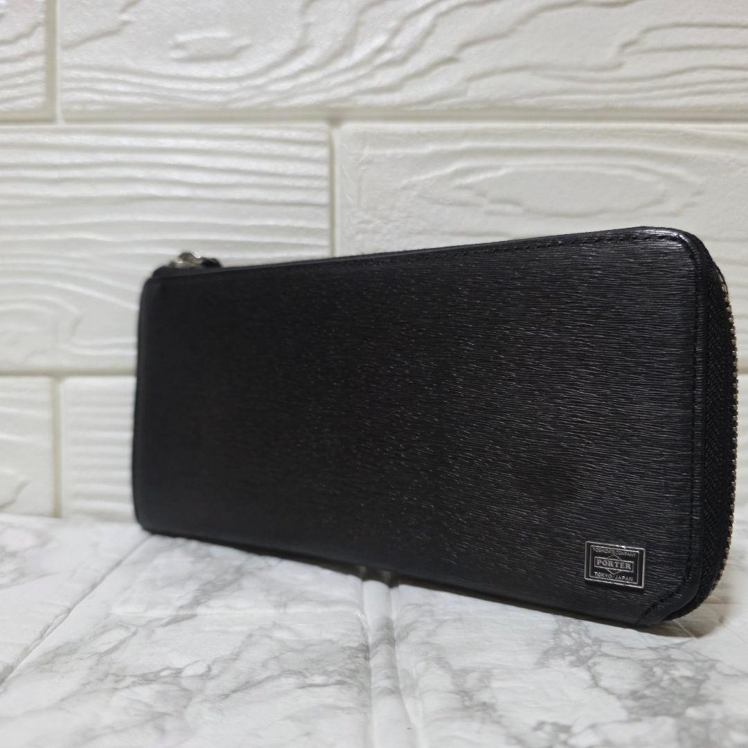 吉田カバン PORTER ブラック レザー L字 長財布