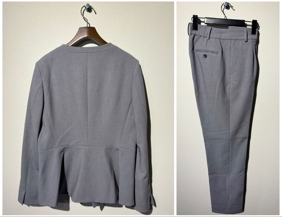 PLST/ウォームリザーブペプラムジャケット & テーパードパンツ/SIZE:L