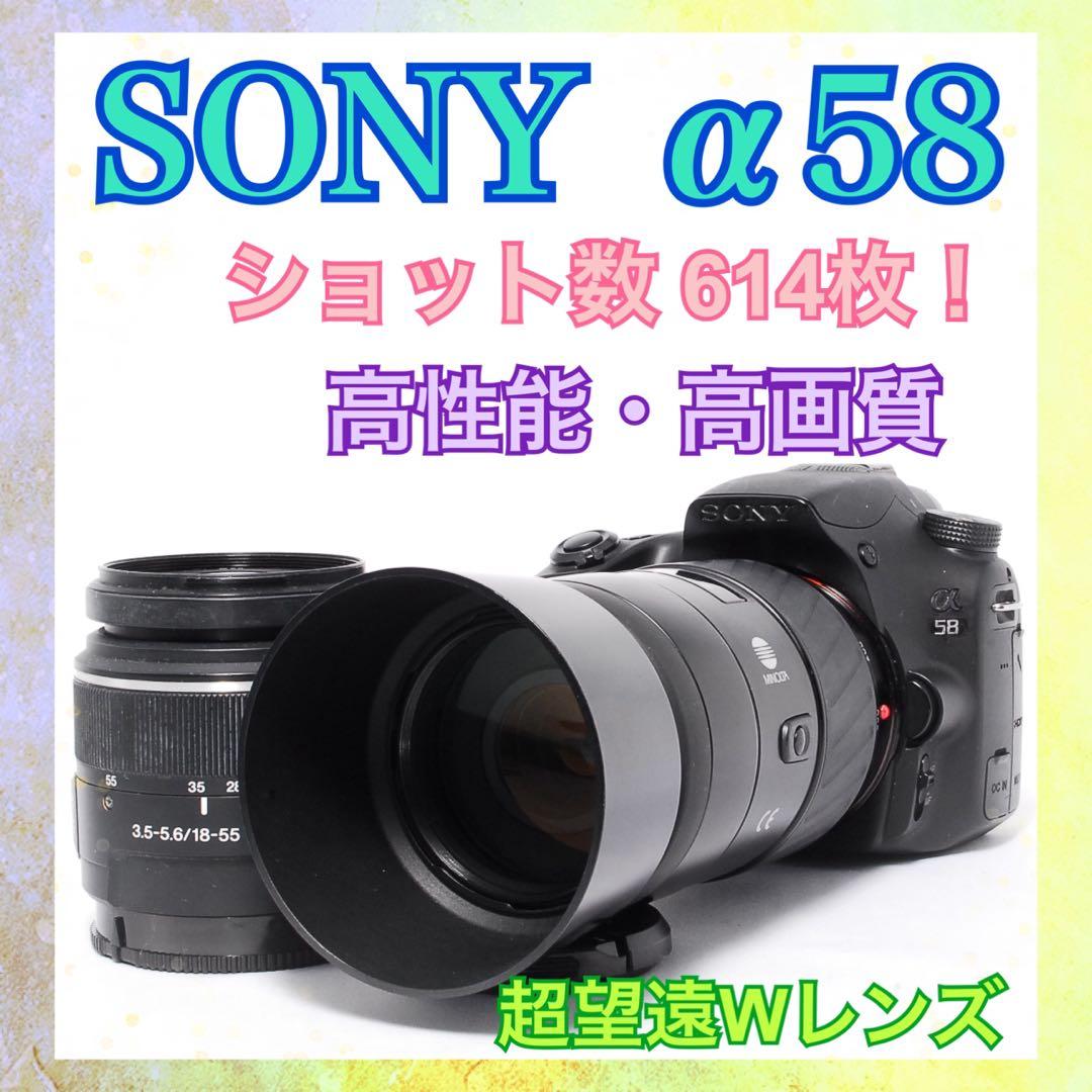 ◆ショット数少なめ◆すぐ使える◆SONY α58◆超望遠Wレンズ◆一眼レフカメラ