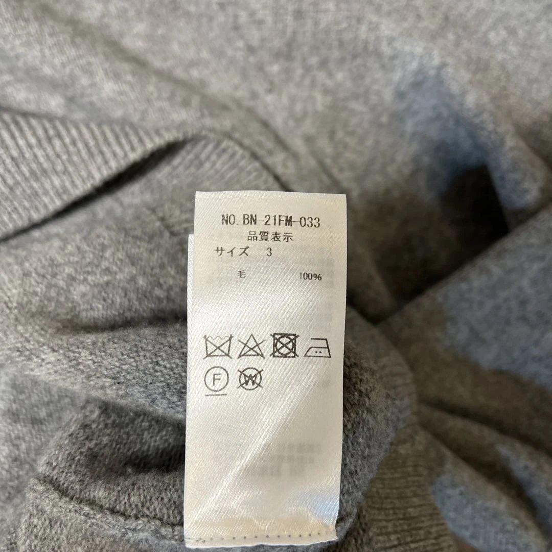 美品BATONER タートルネックセーター サイズ3 グレー