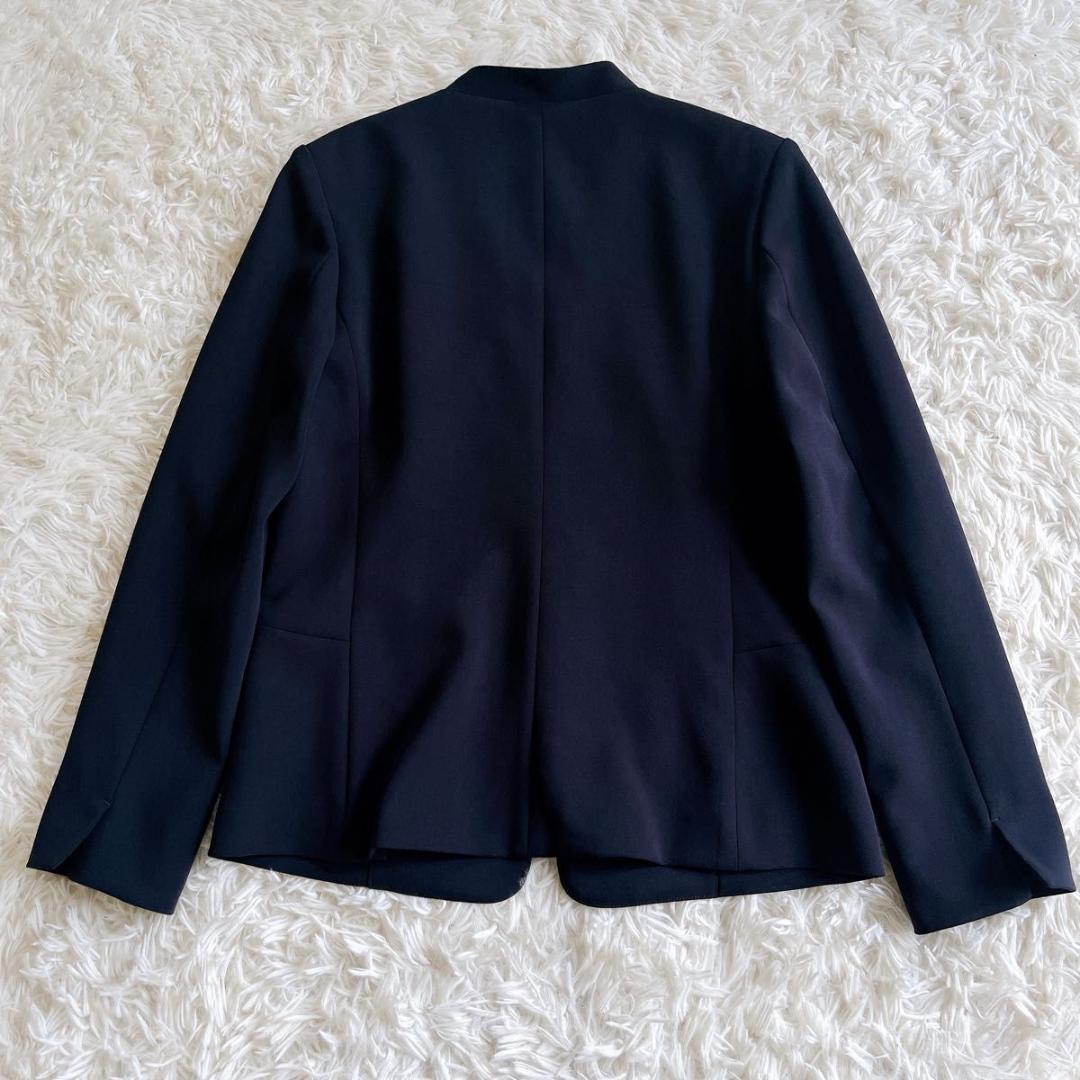 ＊美品【PLST】パンツスーツ　ストレッチダブルクロス　ネイビー　L