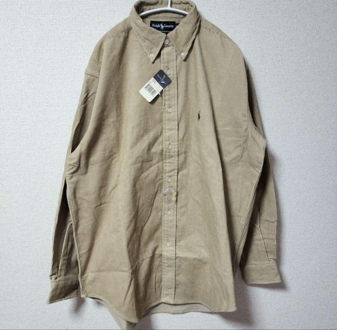 タグ付き 新品 ポロ ラルフローレン コーデュロイ ベージュ シャツ Mサイズ