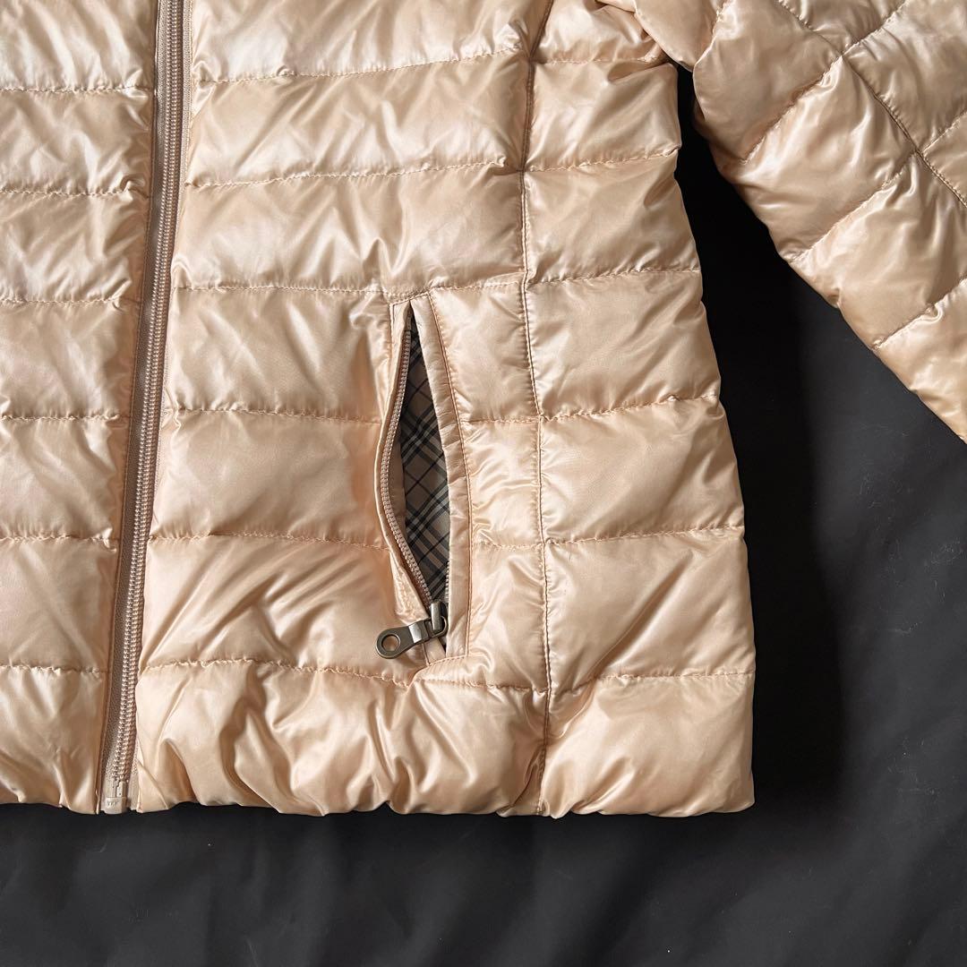 ほぼ未使用 バーバリーブルーレーベル ダウンジャケット ノバチェック 38 軽量