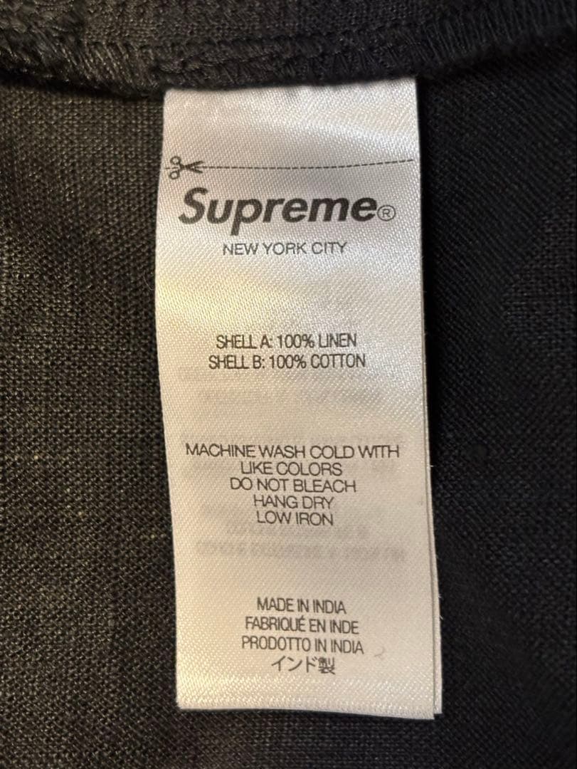 たけちよ　Supreme　Mesh Panel Linen　半袖シャツ