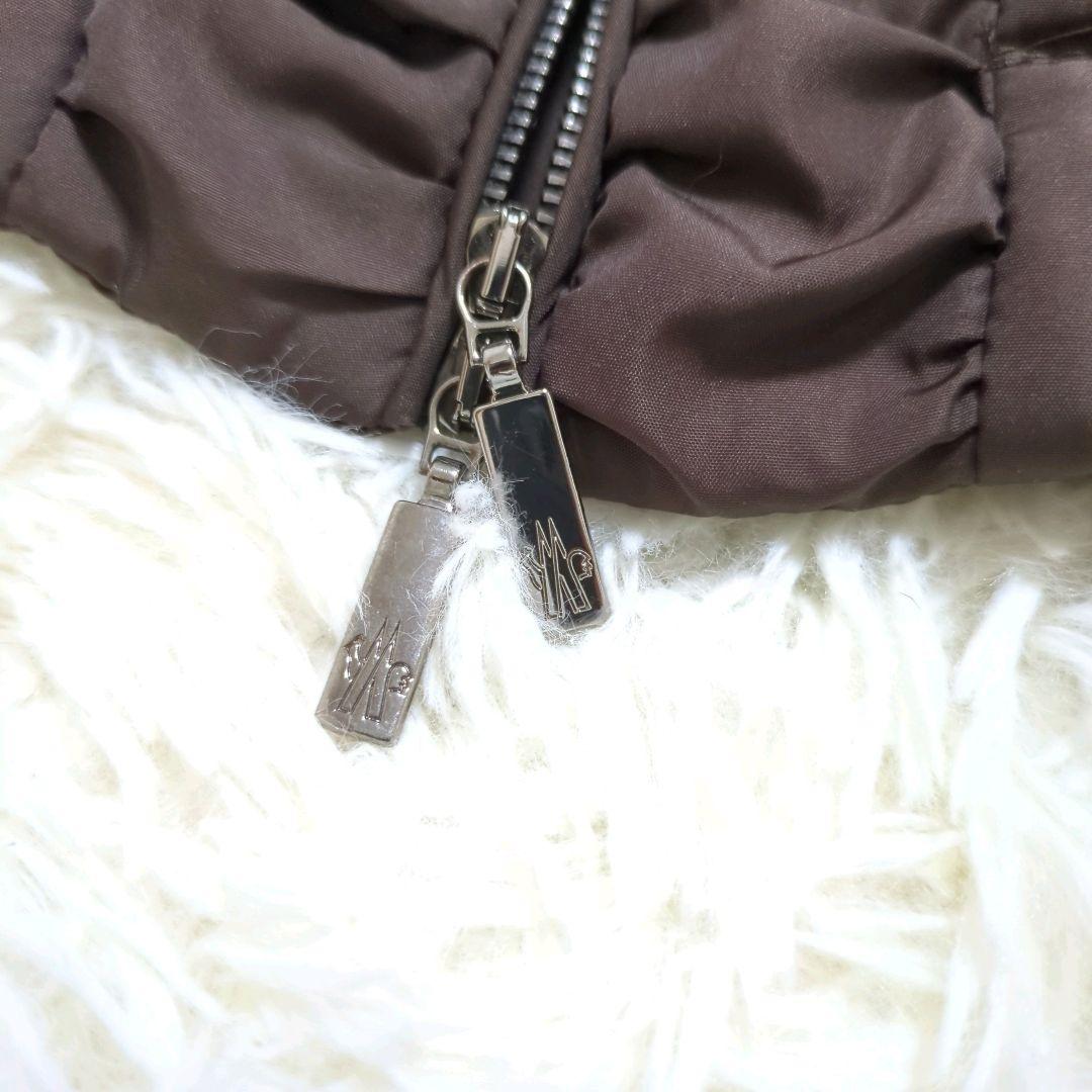 【美品　鑑定済】モンクレール　AMANDA　ロングダウン　サイズ1　ブラウン