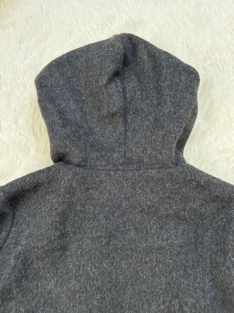 美品 マキシ丈✨ ミズイロインド Aライン ダッフルロングコート グレー