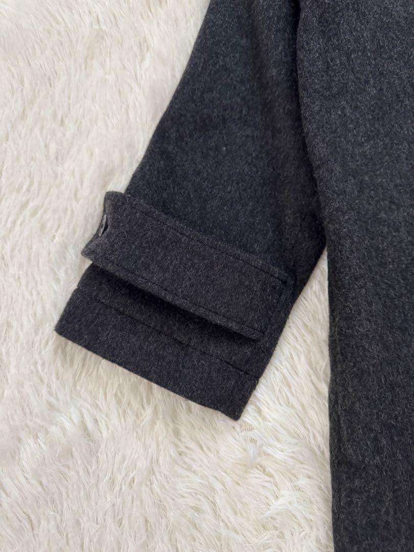 美品 マキシ丈✨ ミズイロインド Aライン ダッフルロングコート グレー