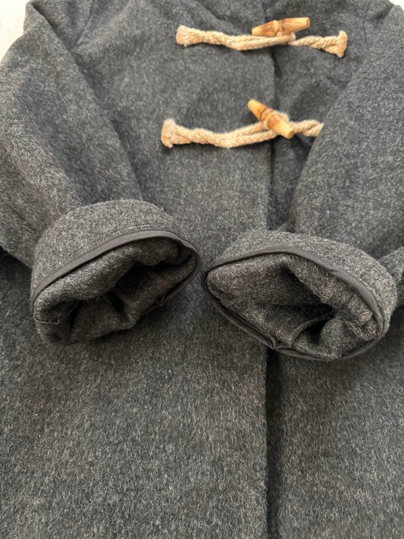 美品 マキシ丈✨ ミズイロインド Aライン ダッフルロングコート グレー