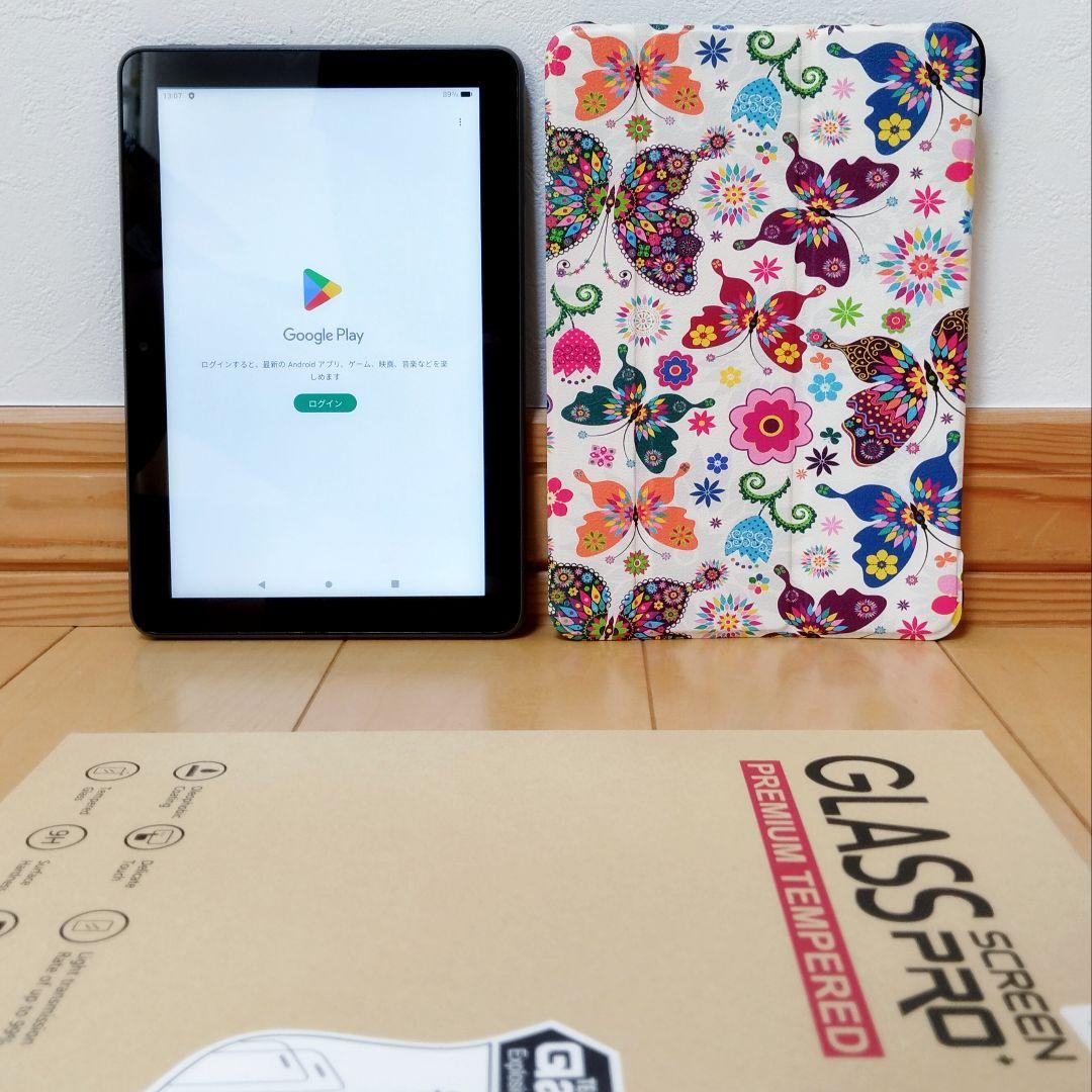 良品 Fire HD 8 PLUS 最新版 カバー／新品ガラスフィルム付き