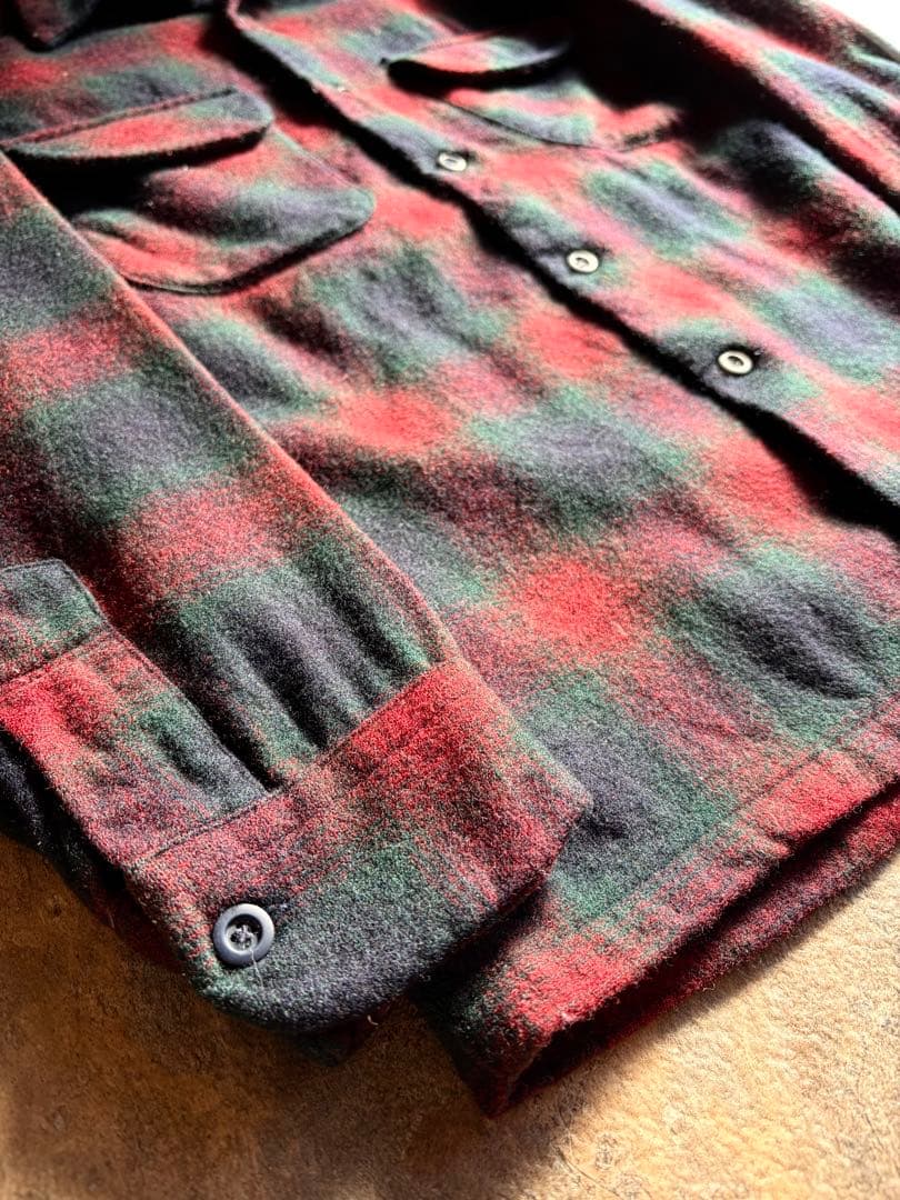 70S PENDLETON ペンドルトン オンブレ ボードシャツ オープンカラー