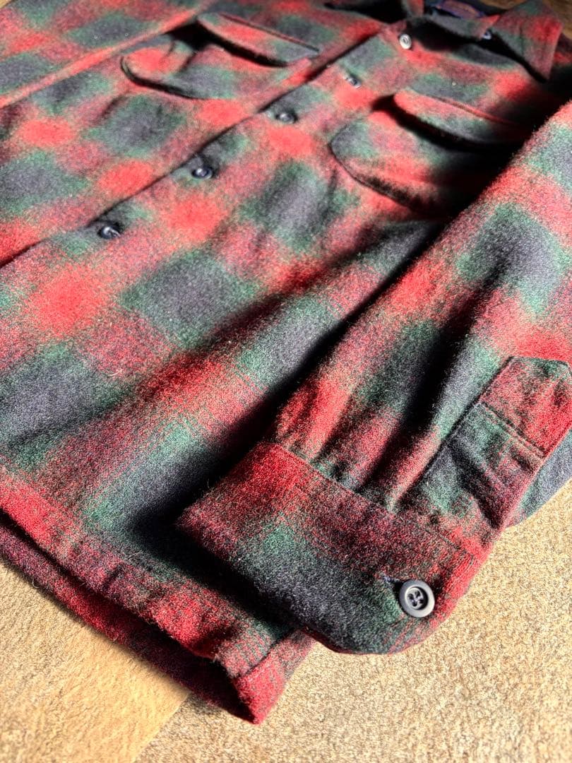 70S PENDLETON ペンドルトン オンブレ ボードシャツ オープンカラー