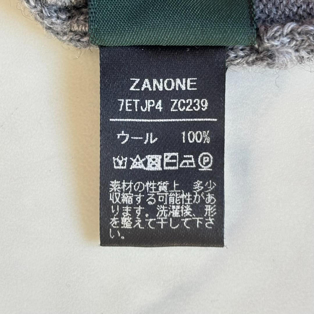 ザノーネ ZANONE タートルネック ハイゲージニット グレー 46 tx2