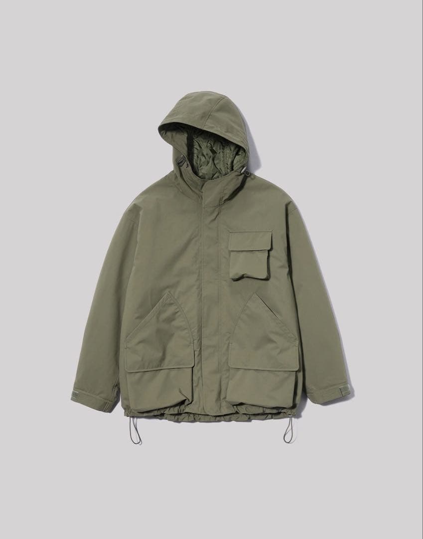 GU×ENGINEERED GARMENTS パデッドシェルパーカ オリーブM