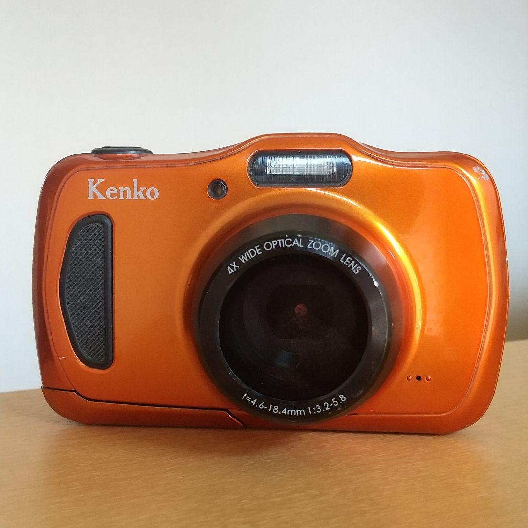 防水コンパクトデジタルカメラ KenKo DSC200WP オレンジ 本体