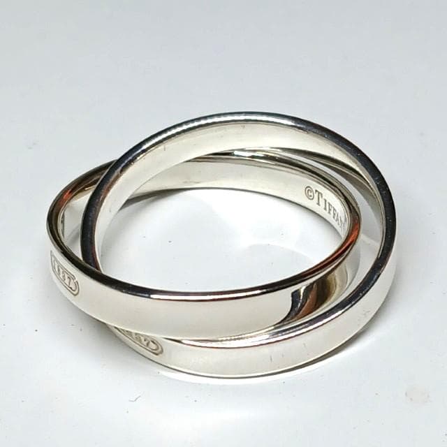 美品 ティファニー 19号 1837 インターロッキング サークル リング