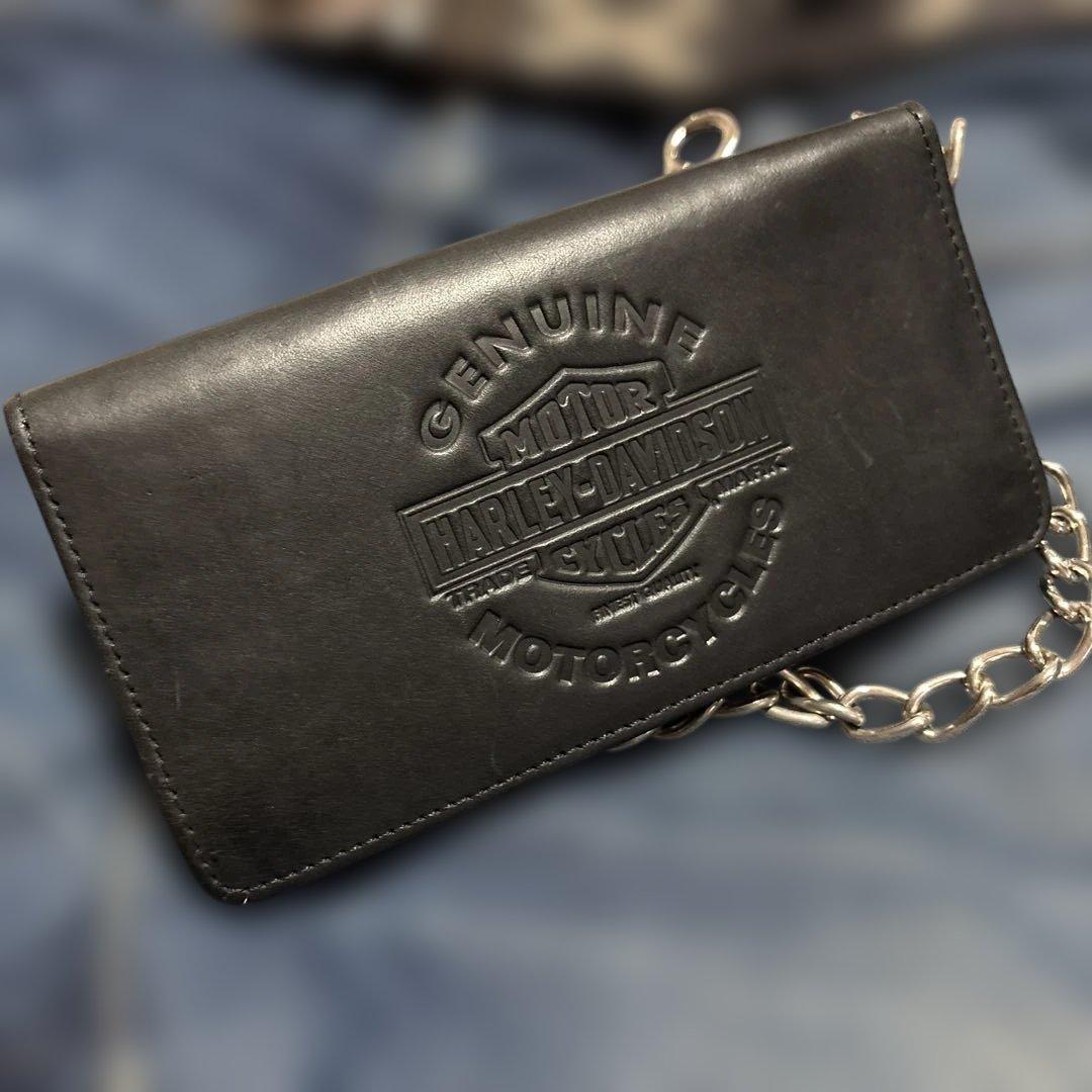 ハーレーダビッドソン　純正　ウォレット　アメリカ製　ブラック