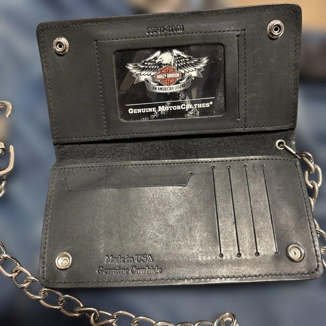 ハーレーダビッドソン　純正　ウォレット　アメリカ製　ブラック