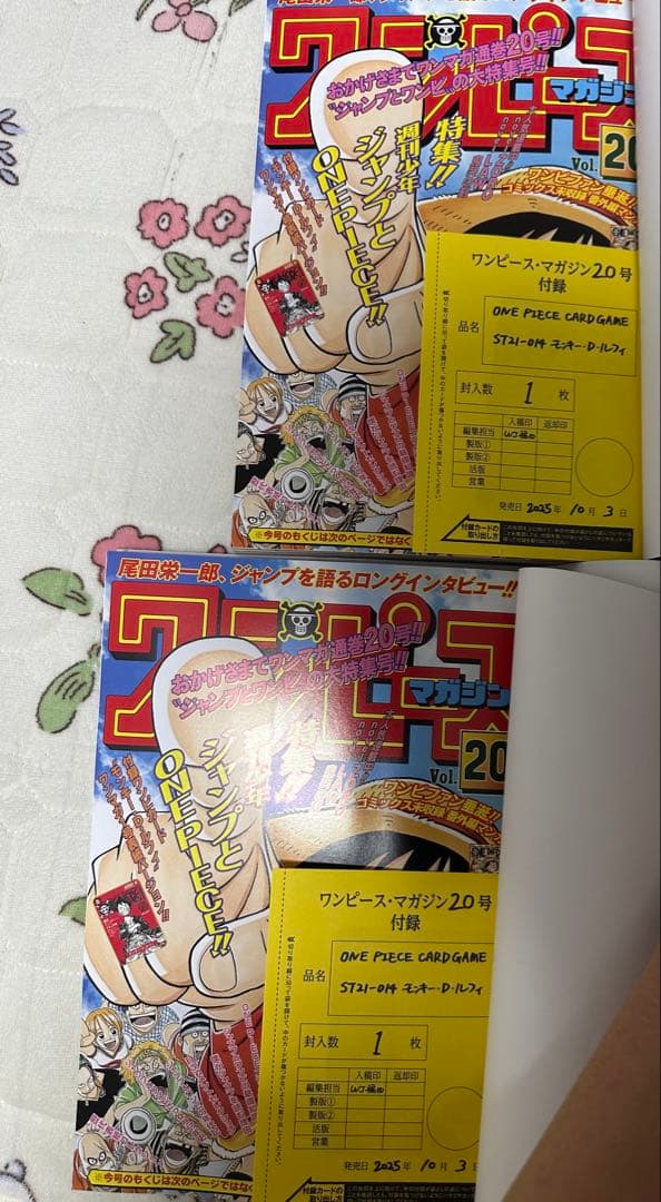 ONE PIECE magazine ワンピースマガジン 20号 プロモ付き