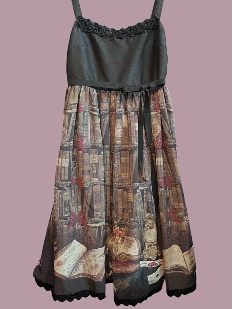 本柄ジャンパースカートEnchantlicEnchantilly