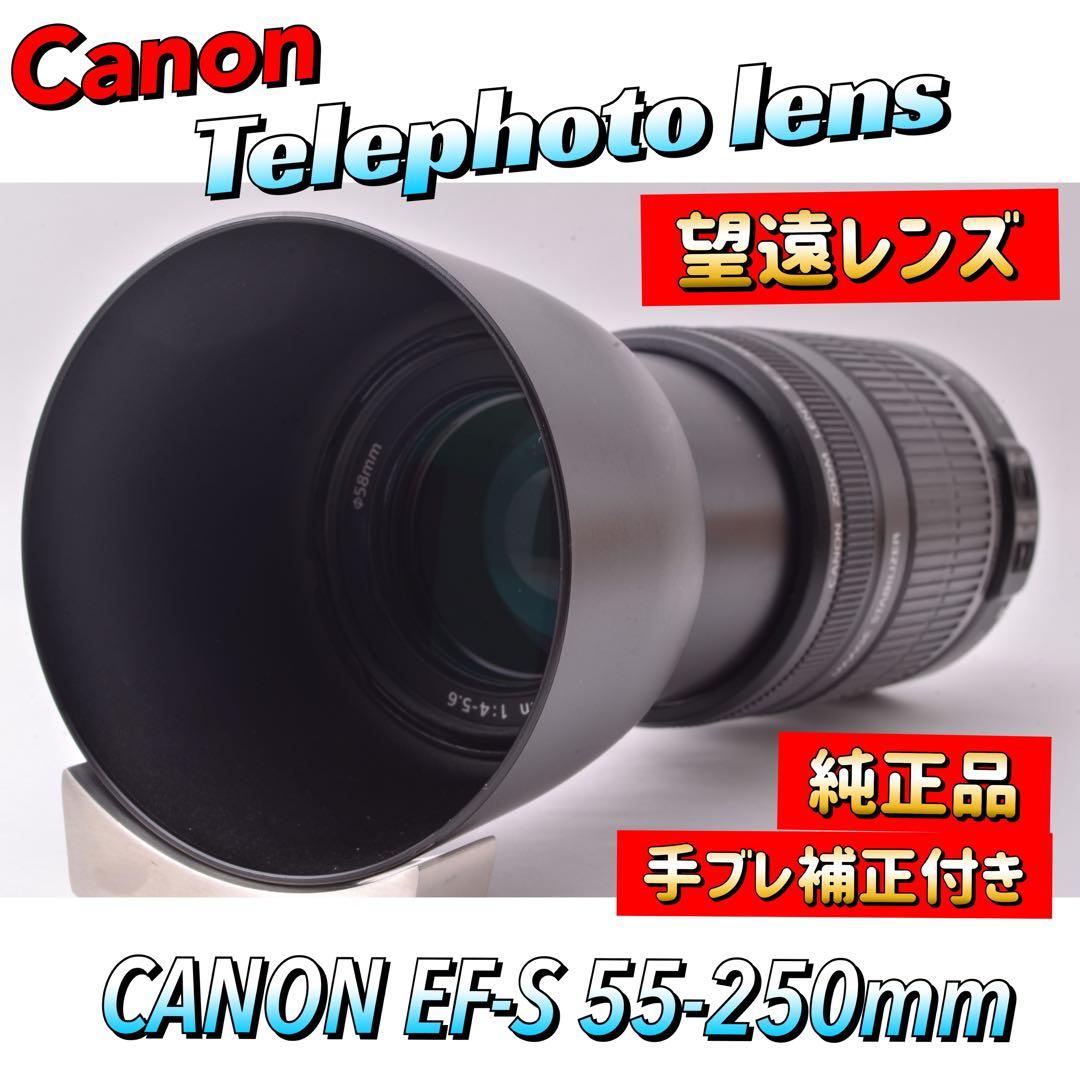 【大迫力の望遠レンズ】キヤノン　EF-S　55-250mm　IS　キヤノン