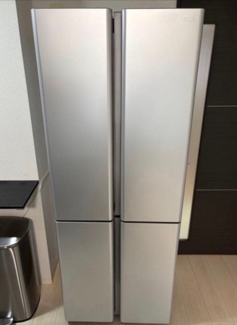 【美品】AQUA 420L 2023年製 4ドア冷蔵庫 シルバー