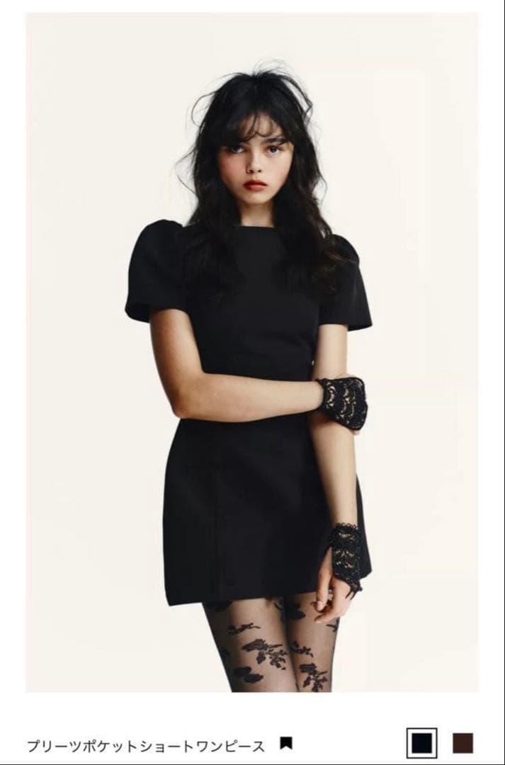 zaraプリーツポケットショートワンピースMサイズ