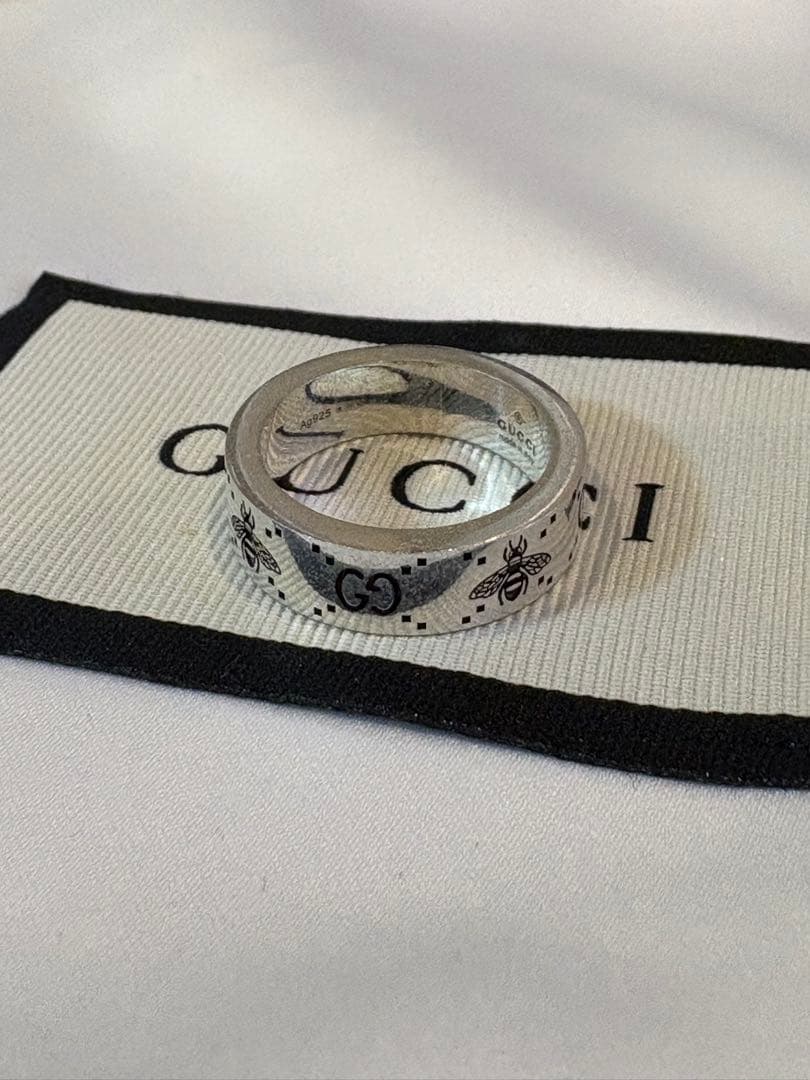 GUCCI シルバーリング ビーリング　silver925 17号