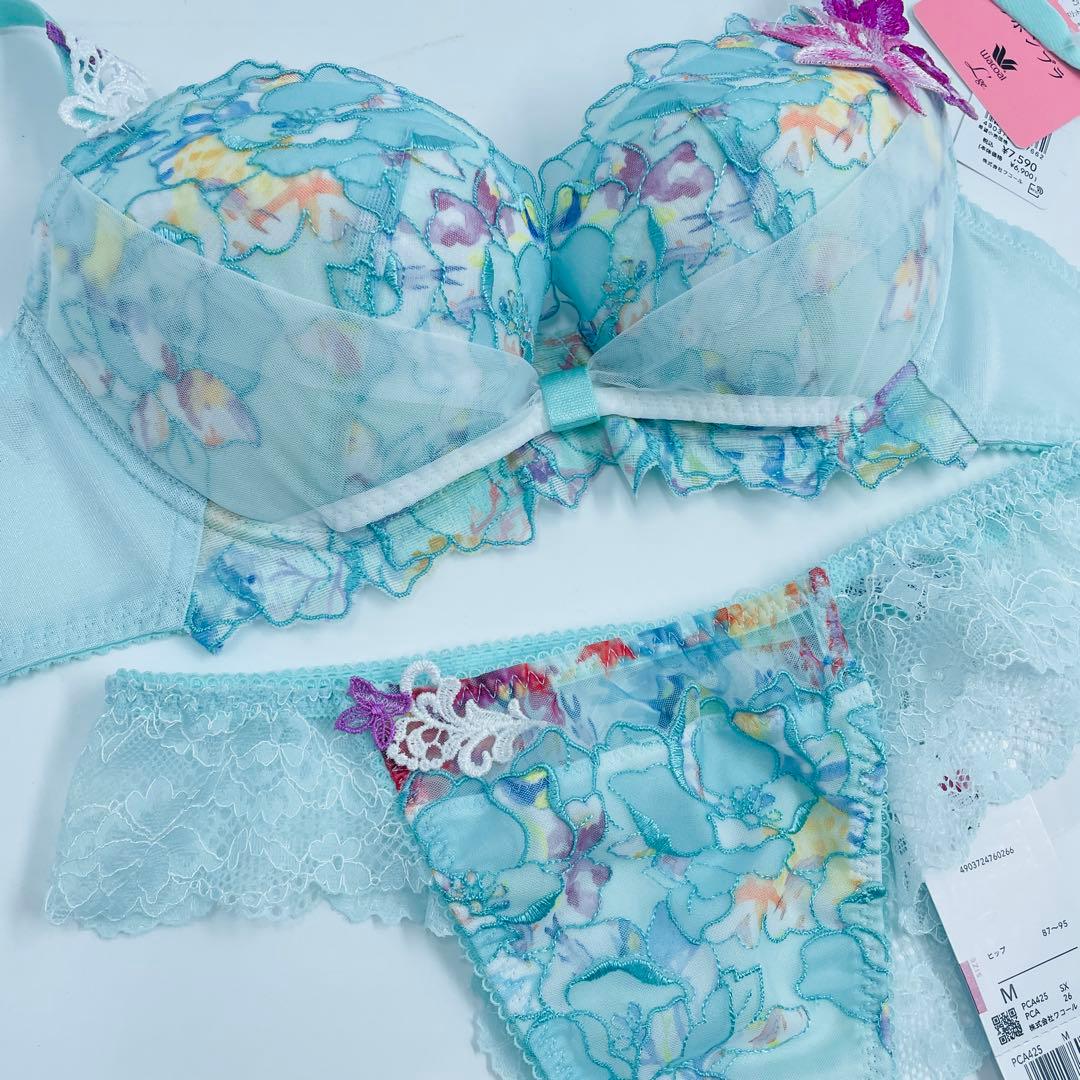 WACOAL《ルジェ》リボンブラ　ブラジャー&ソングセットE65-M大人気