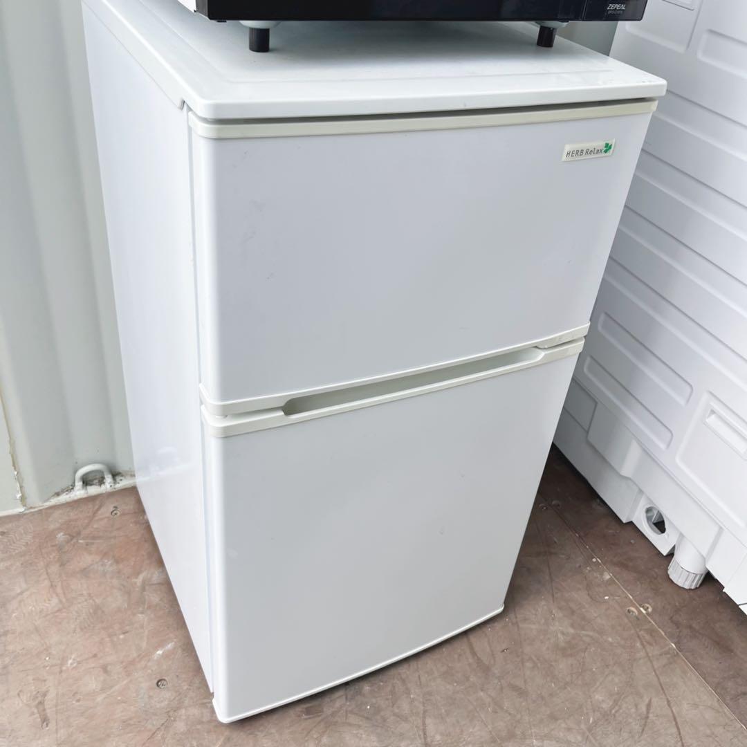 取付無料！完動品！ヤマダ電機コンパクトサイズホワイト冷蔵庫・オーブンレンジセット