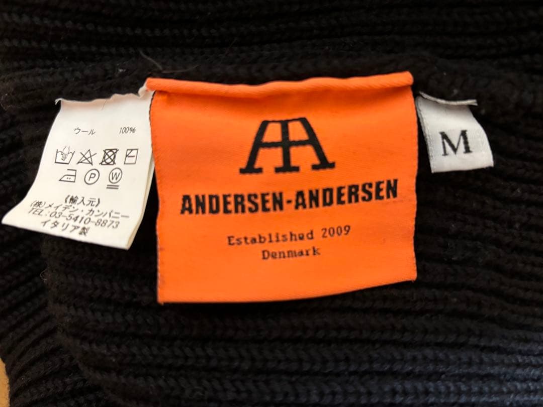【極美品】アンデルセンアンデルセン ニット 5ゲージ ブラック Mサイズ