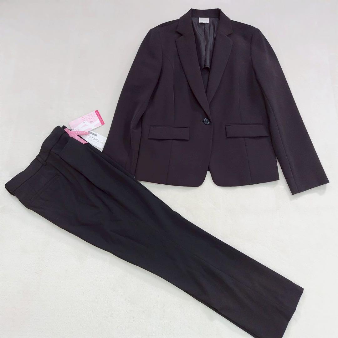 美品 美脚パンツ セットアップ スーツ 就活 リクルート ママ レディース
