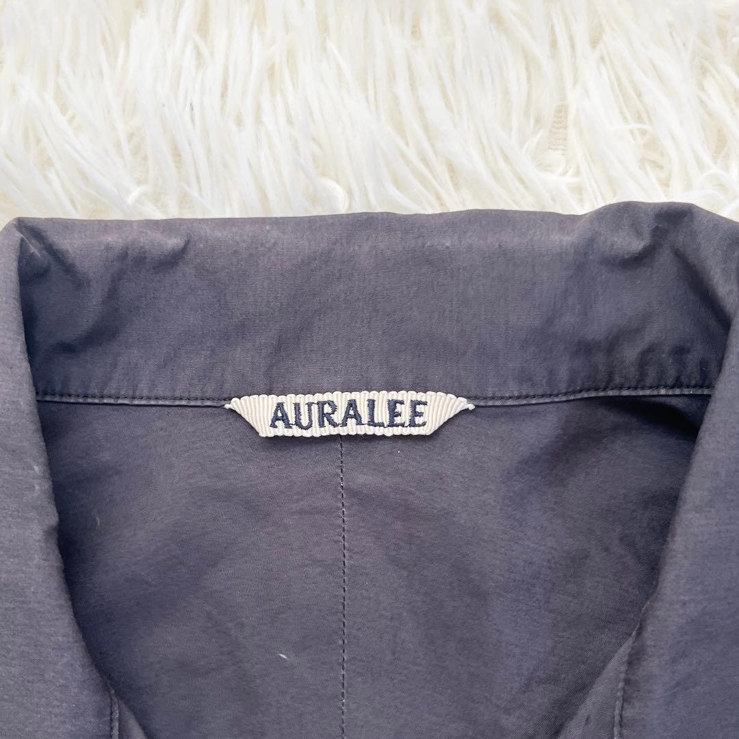 AURALEE オーラリー セルビッジウェザークロスシャツ 黒 サイズ4