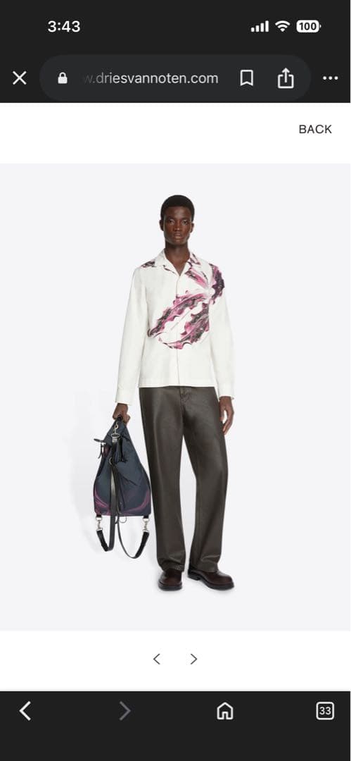 dries van noten 25aw コーティングデニム