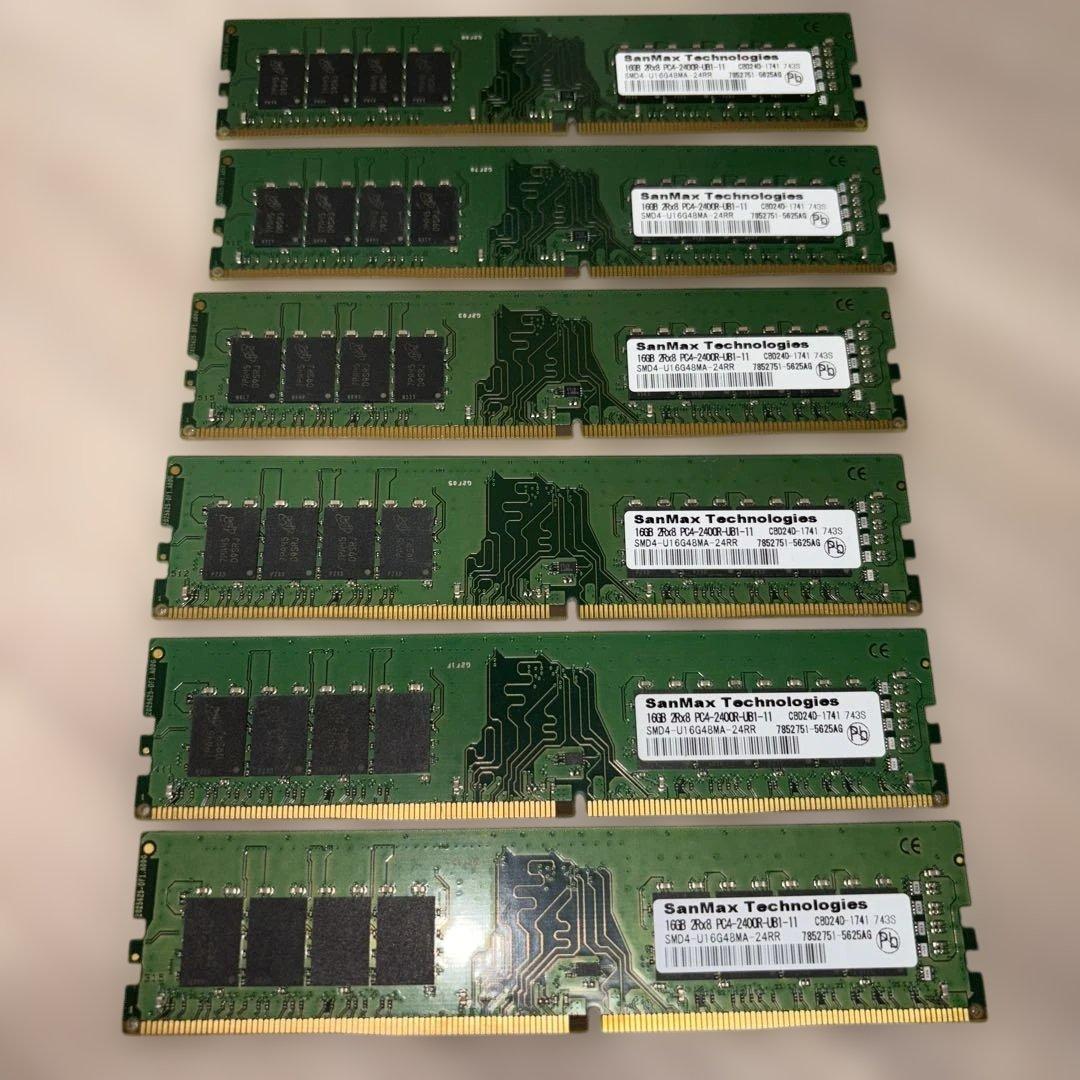 SanMax 16GB PC4-2400R 4枚セット
