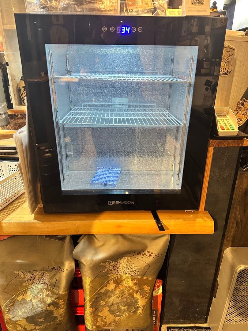 前開きガラス冷凍ショーケース【ジャンク品】メーカー『レマコム』