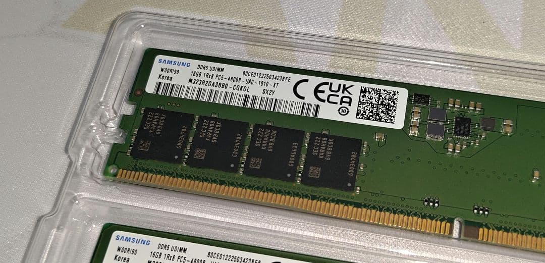 SAMSUNG DDR5-4800 32GB (16GBx2) メモリ